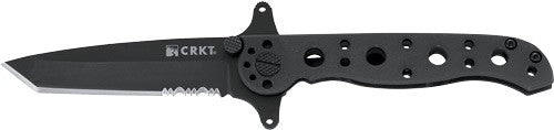 CRKT M16-10KSF Tanto 2.94" Half Serrated Black Blade Folder Stainless Handle