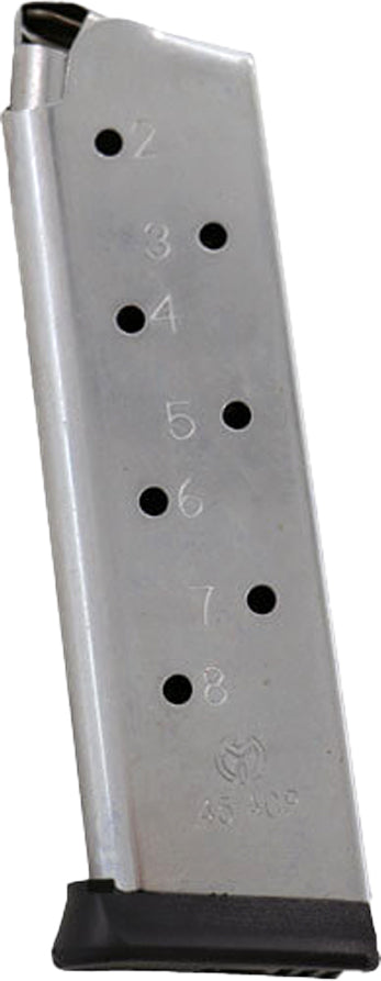 Metalform 8-Round 10mm Stainless 1911 Government Magazine - Removable Base