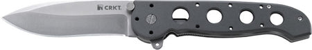 CRKT M21-04G Deep Bellied Spear Point 3.875" Flipper Folding Knife Black