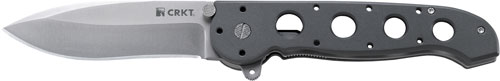 CRKT M21-04G Deep Bellied Spear Point 3.875" Flipper Folding Knife Black