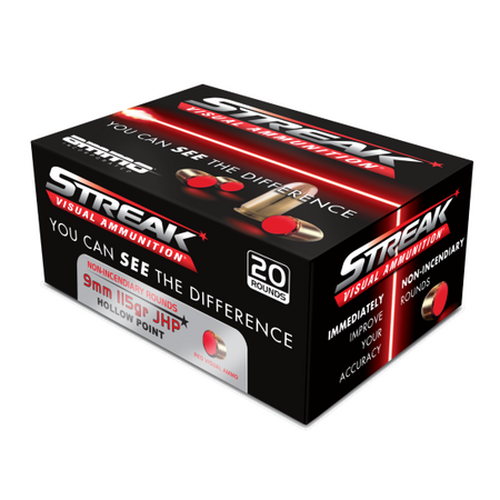 Ammo Inc Streak Visual (RED) Jacketed Hollow Point 115 Grain 9mm Luger/Parabellum 1124 fps