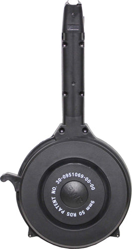 Iver Johnson Polymer Glock 9mm 50rd Black Drum Magazine