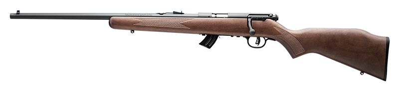 Savage Arms 50701 Mark II GL Full Size 22 LR 10+1 21" Matte Black Sporter Barrel, Matte Black Drilled & Tapped Carbon Steel Receiver, Satin Brown Fixed Wood Stock, Left Hand