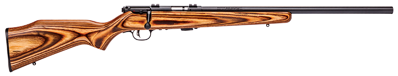 Savage Arms 25700 Mark II BV Full Size 22 LR 5+1 21" Matte Black Heavy Button Rifled Barrel, Matte Black Drilled & Tapped Carbon Steel Receiver, Satin Brown Fixed Laminate Stock, Right Hand