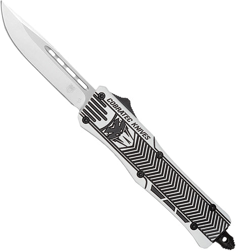 CobRaTec CTK1 OTF Medium Arctic White Cerakote 3" D2 Steel Knife