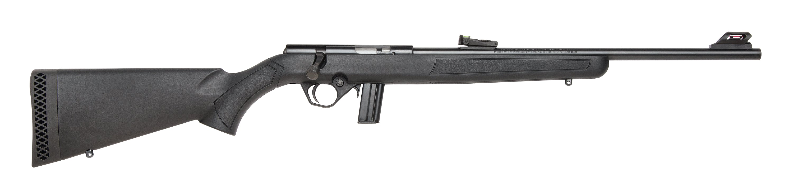 Mossberg 38230 802 Plinkster Full Size 22 LR 10+1 18" Blued Steel Barrel, Blued 3/8" Dovetail Steel Receiver, Black Fixed Synthetic Stock, Right Hand