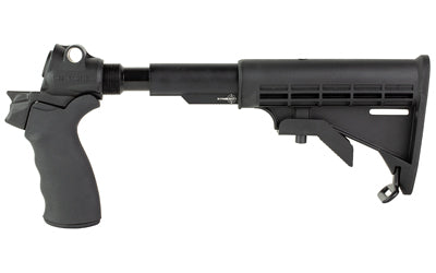 Mesa Tactical AR-15 Collapsible Stock Conversion Kit for Mossberg 500 590 LEO Stock Adapter Standard A2 Telescoping Stock Hogue Grip Black