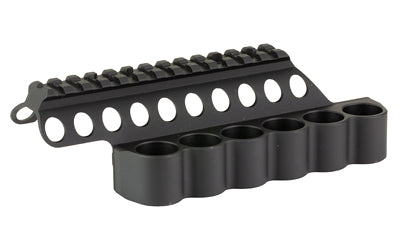 Mesa Tactical SureShell 6-Shell Shotshell Carrier with Rail, Beretta 1301 Competition 12 Gauge, Matte Black 94210