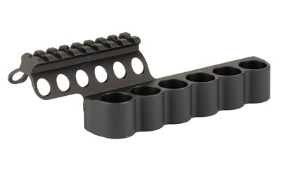 Mesa Tactical SureShell 6-Shell Shotshell Carrier with Rail, Beretta 1301/A300 Ultima 12GA, Aluminum Black 94270