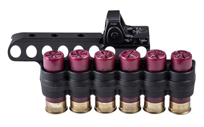 Mesa Tactical SureShell 6-Shell Polymer Carrier with Trijicon RMR Sight Mount, Benelli M4 12GA, Black 95260