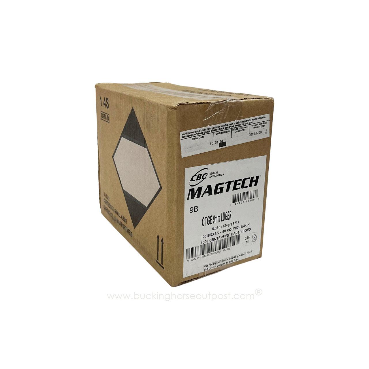 Magtech Sport Shooting Range/Training 9mm Luger / Parabellum 124 grain Full Metal Jacket ammunition