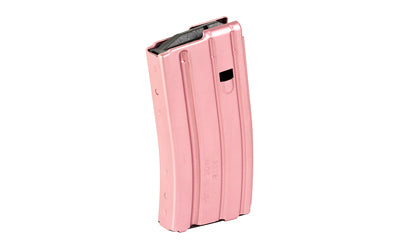 DURAMAG 20rd .223 Rem/5.56 NATO/300 Blackout AR-15 Aluminum Mag, Pink with Black Anti-Tilt Follower