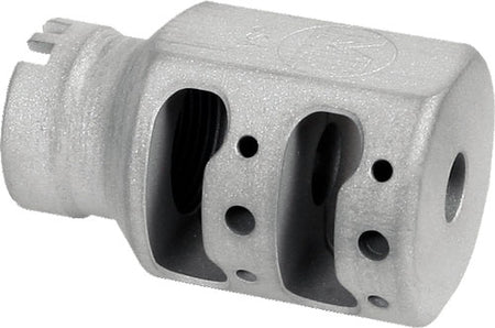Midwest Industries Alpha Tank Muzzle Brake 24mm Silver Matte