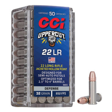 CCI Uppercut 22 Long Rifle 32 Grain Jacketed Hollow Point