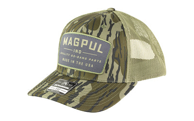 Magpul Go Bang Trucker-Style Cap, Adjustable Snapback, Bottomland Camo, Cotton/Poly MAG1102-346