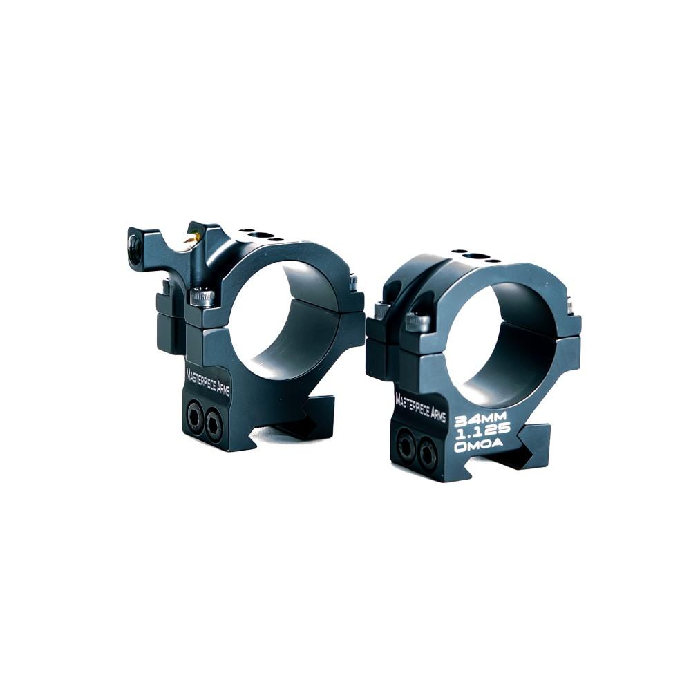 MPA BA Scope Rings 35mm 1-1/4 Inch Black with Integrated Level
