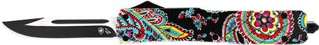 Templar Knife Slim OTF 3.1" Drop Point Quilt Design Black