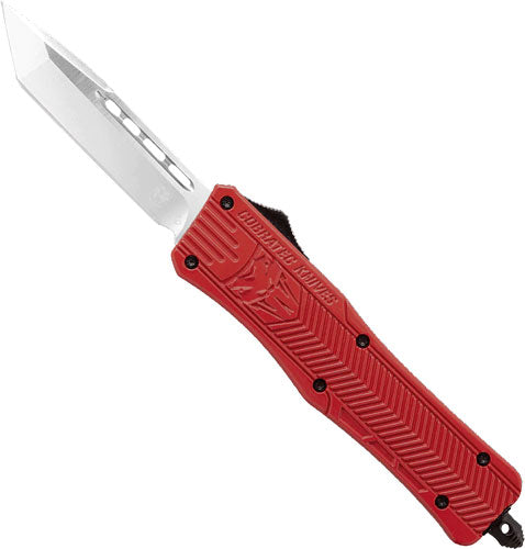 CobRaTec CTK1 OTF Medium Red 3" Tanto Steel Knife