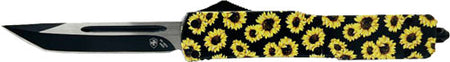 Templar Knife Slim OTF 3.1" Tanto Sunflower Design Black