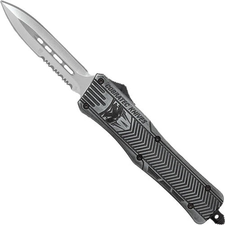 CobRaTec CTK1 OTF Medium Stonewash 3" Partially Serrated Dagger Knife