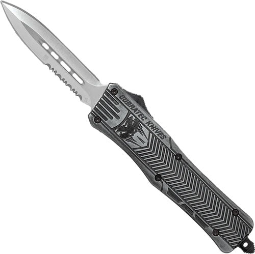 CobRaTec CTK1 OTF Medium Stonewash 3" Partially Serrated Dagger Knife