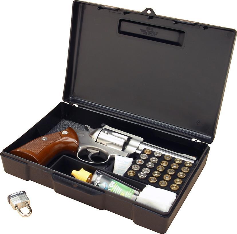MTM Handgun Storage Case 4" Barrel Revolver with Ammo Tray Black