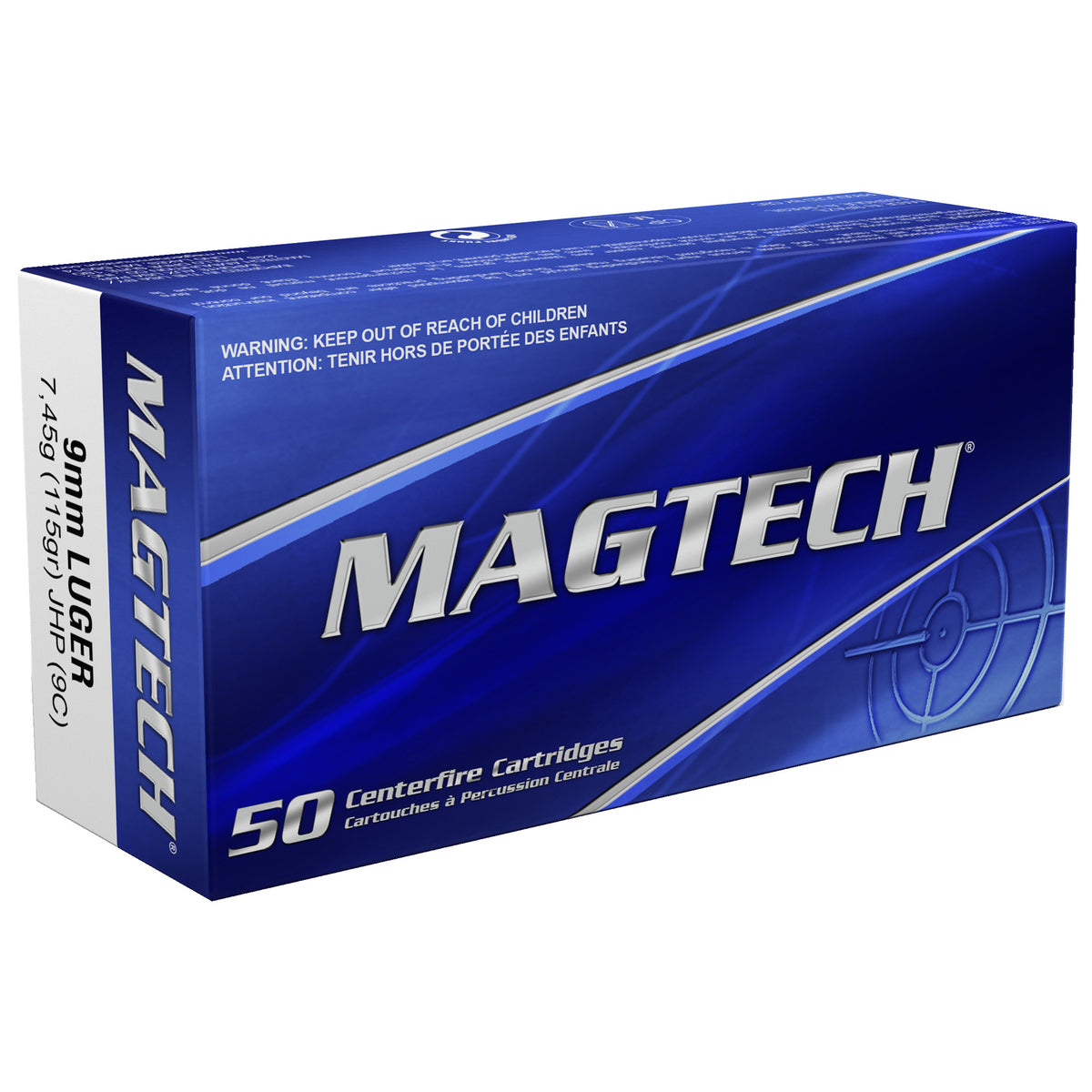 Magtech Sport Shooting Range/Training Jacketed Hollow Point 115 Grain 9mm Luger/Parabellum 1155 fps
