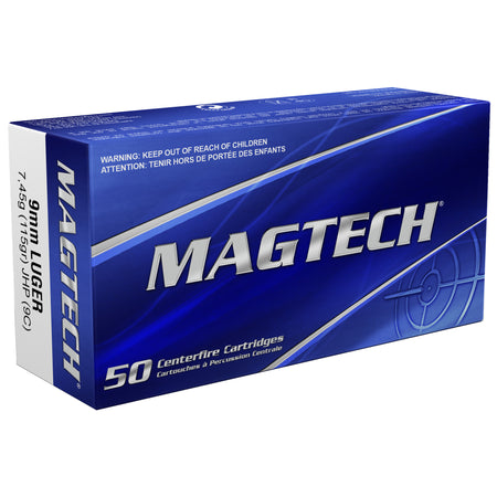 Magtech Sport Shooting Range/Training Jacketed Hollow Point 115 Grain 9mm Luger/Parabellum 1155 fps
