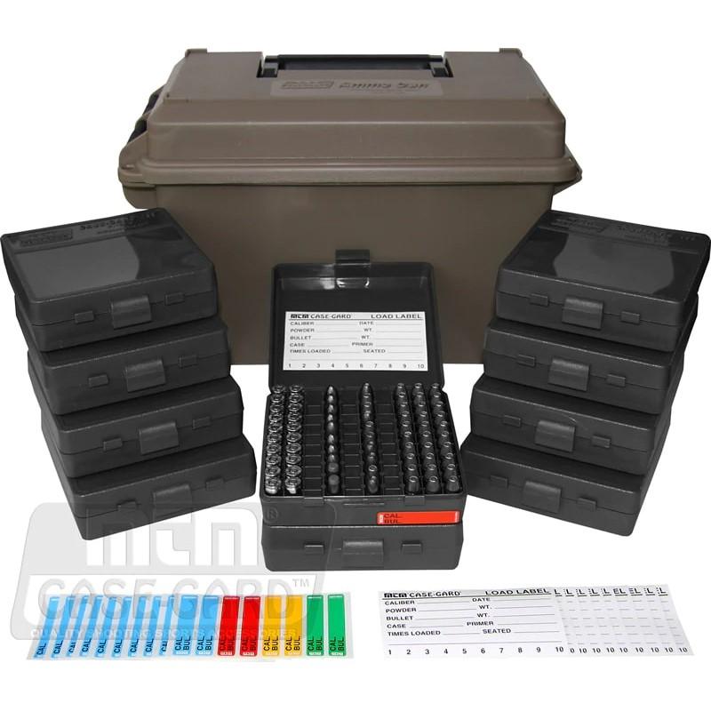 MTM AC50 Dark Earth 9mm Ammo Can and Box Combo