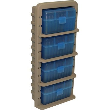 MTM ARRS Ammo Rack 4-Box Set for 223/5.56 Clear Blue and Dark Earth