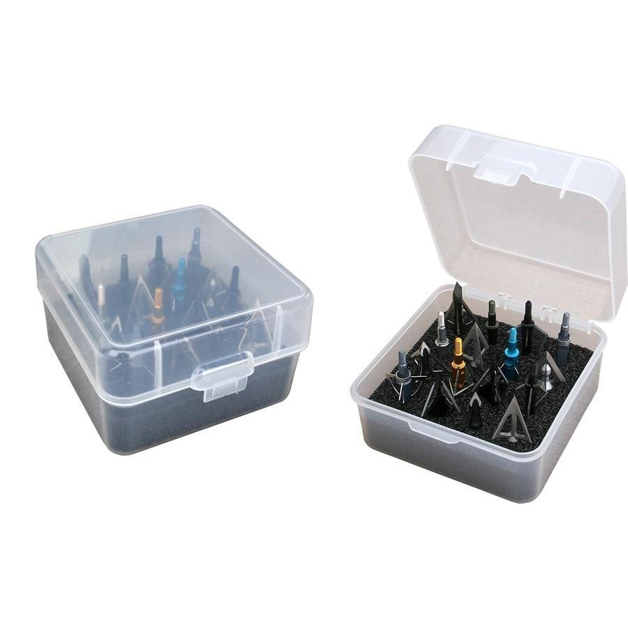 MTM Archery Broadhead Storage Box Clear Snap Latch 16 Capacity