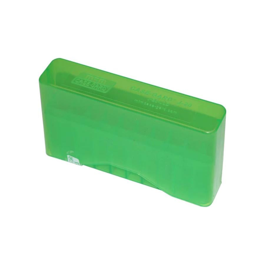 MTM Case-Gard J-20 Polypropylene 20-Round Ammo Case 22-250/243 WIN/7.62x39 Clear Green