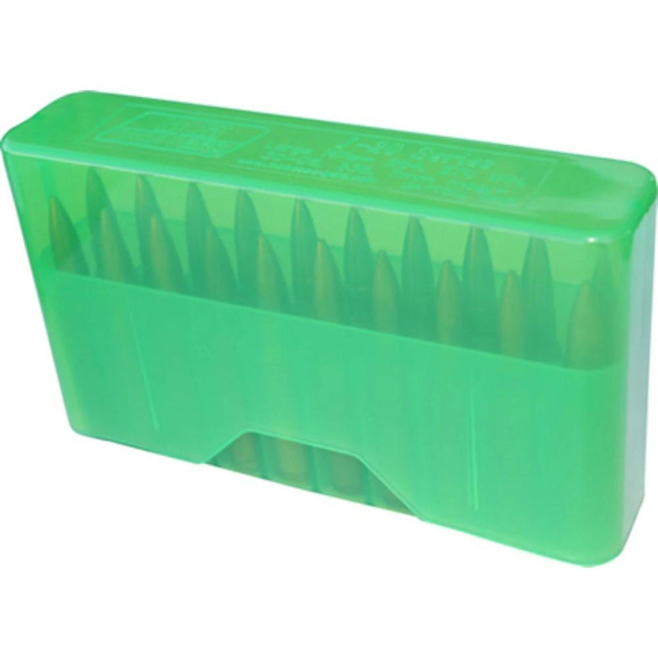 MTM J-20 Polypropylene Ammo Box .17/.223/.222 Magnum Clear Green