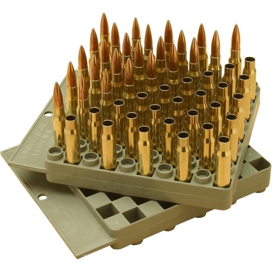 MTM Grey Compact Universal Loading Tray for Reloading Cartridges
