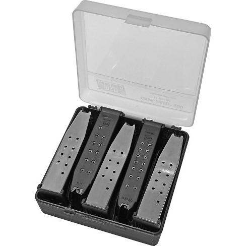 MTM Pistol Magazine Transport and Storage Case Clear Smoke - 5 Mag Capacity
