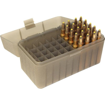 MTM Case-Gard 50-Round Flip Top Ammo Box .270 Win / 30-06 / 25-06 Smoke