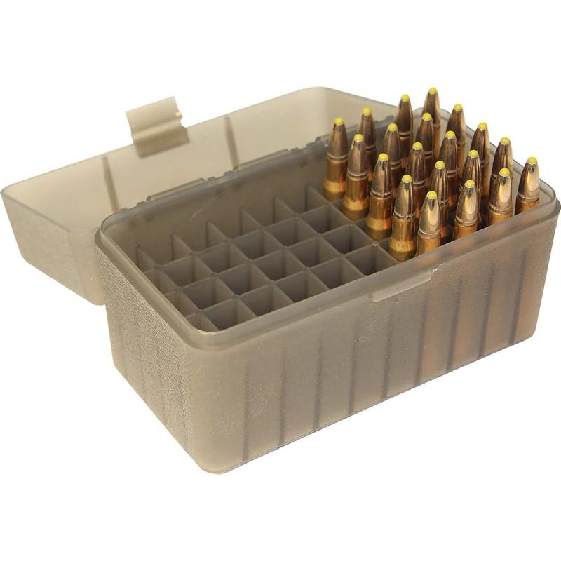 MTM Case-Gard 50-Round Flip Top Ammo Box .270 Win / 30-06 / 25-06 Smoke