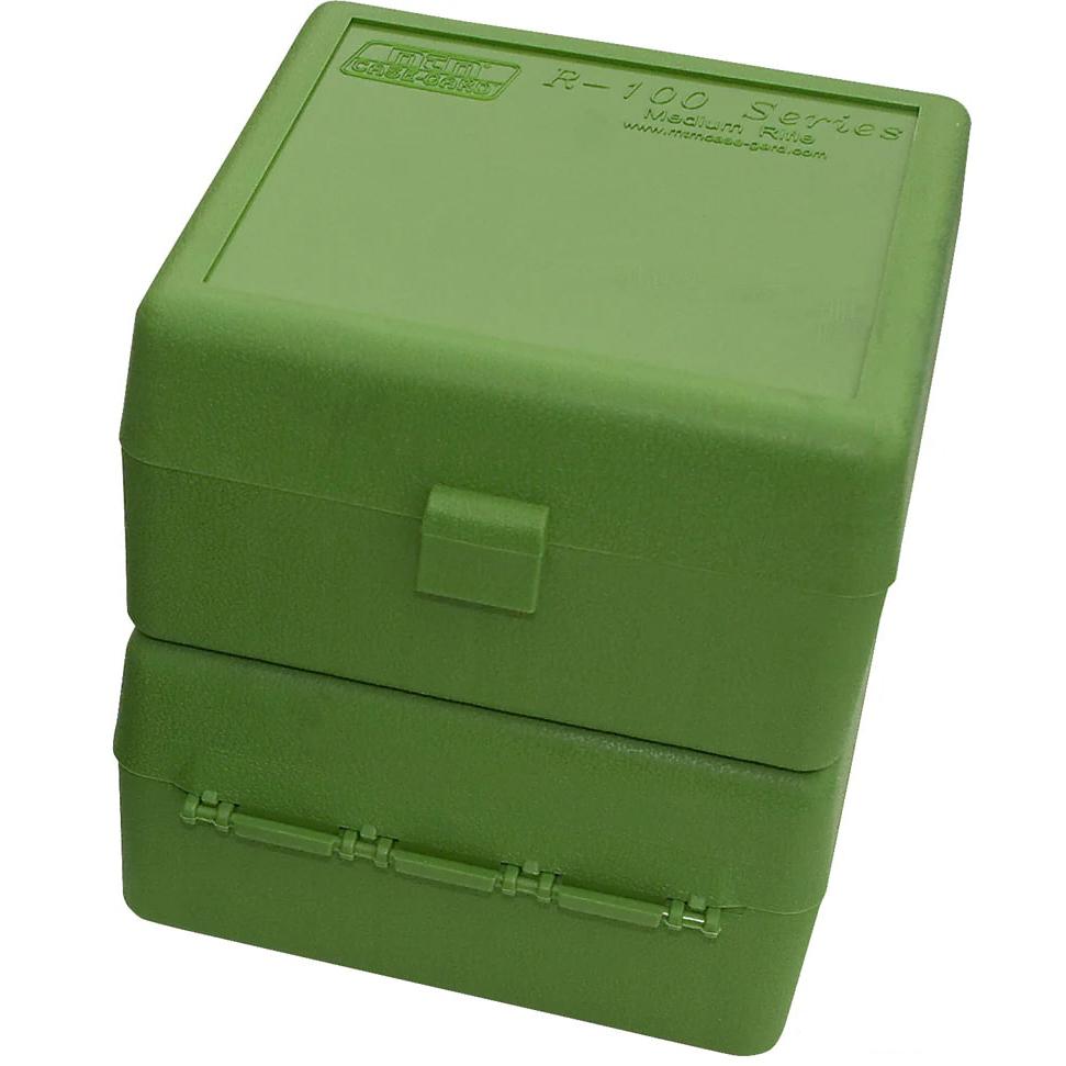 MTM RM100 Flip-Top Rifle Ammo Box .308 Win 100rd Green