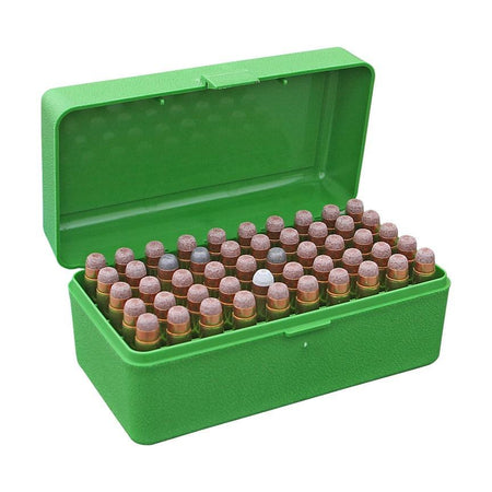MTM Case-Gard R-50 Polypropylene Rifle Ammo Box .300 WSM 45-70 7mm SAUM Green