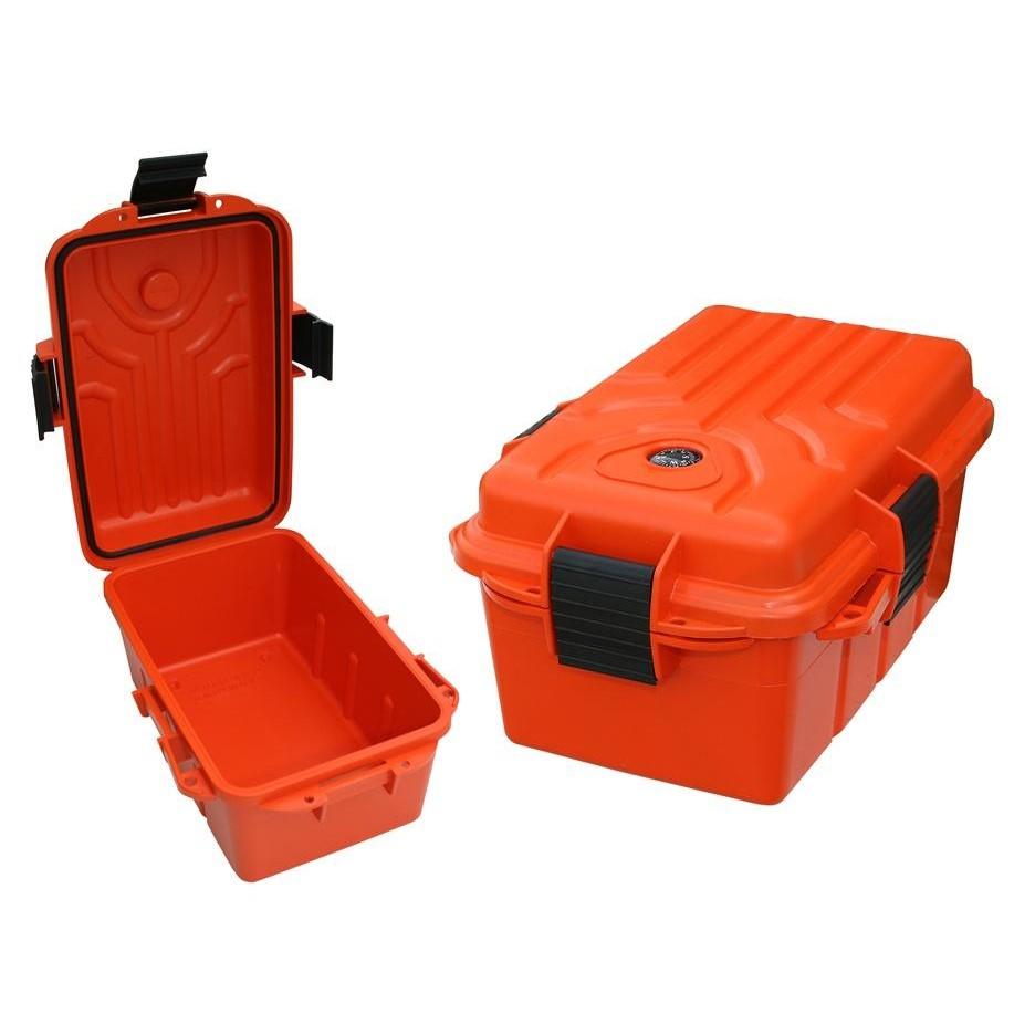 MTM Survivor Weatherproof Dry Box Orange 9.8x6.8x3.0 Inch Built-In Compass