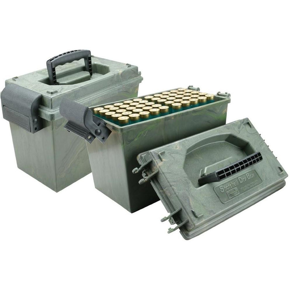 MTM Shot Shell Storage Dry Box 20 ga / 3", Wild Camo Finish