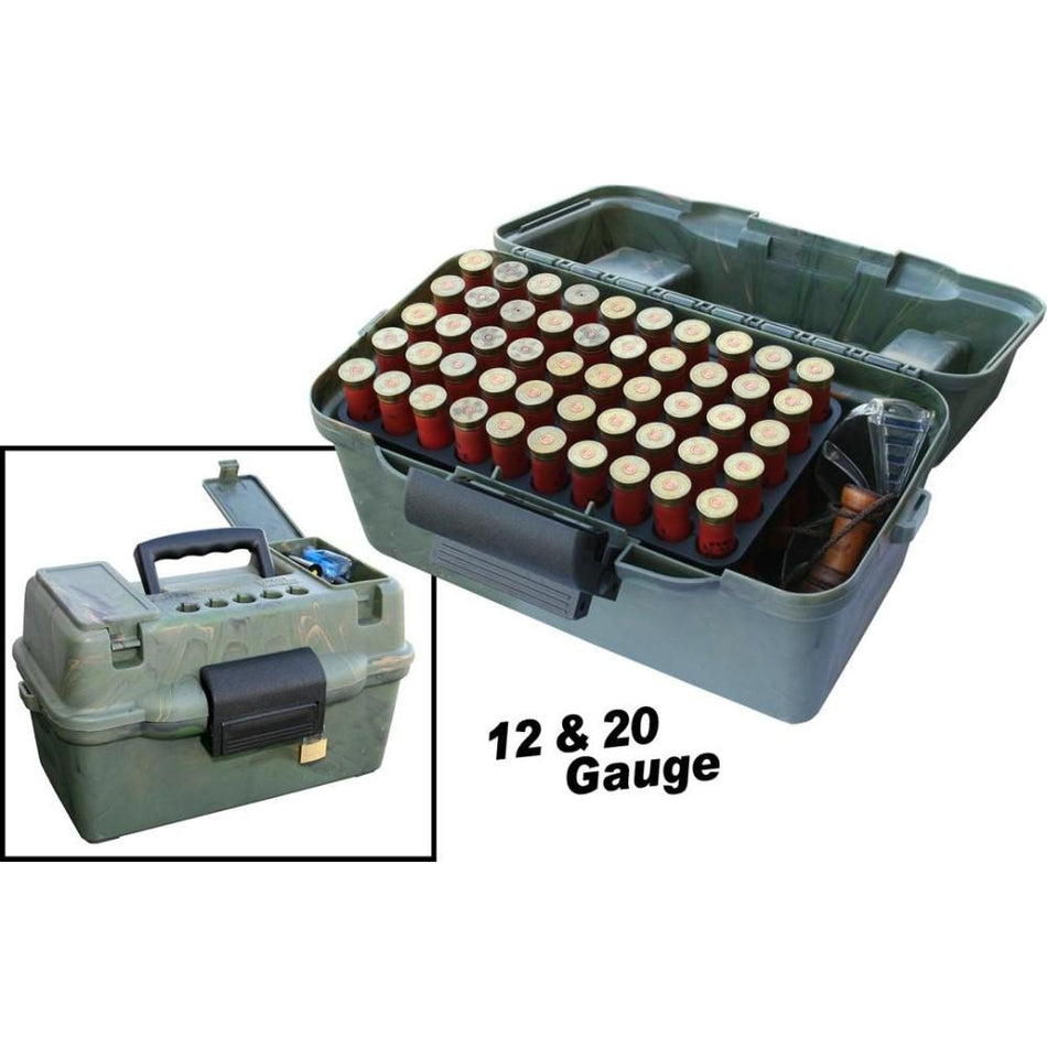 MTM Deluxe Shotshell Case Wild Camo 100 Rounds Dual Gauge Lockable