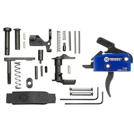 Midwest Industries Drop In Trigger and Lower Parts Kit Ambi Safety Black AR Platform