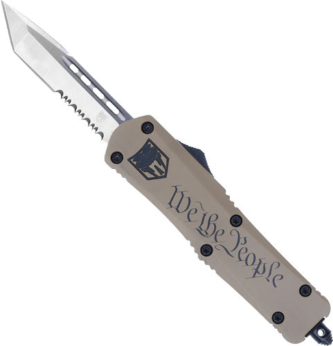 CobraTec Medium FS3 OTF We The People Serrated Tanto 3" Blade Knife