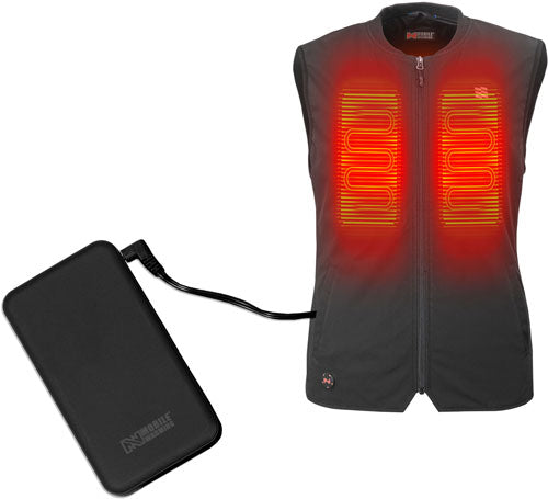 Mobile Warming Unisex Peak Electric Heated Vest Black Large