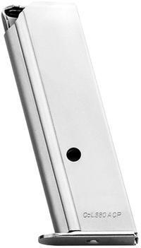 Mec-Gar Walther PPK/S Handgun Magazine .380 ACP 7rd Standard Floorplate Nickel
