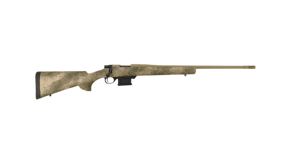 Howa HMFN300BLKPR 1500 Fence Line 300 AAC Blackout 5+1 16.25" Burnt Bronze Cerakote Threaded Barrel, Burnt Bronze Cerakote Drilled & Tapped Receiver, Prairie Reaper Camo Fixed Synthetic Stock, Right H