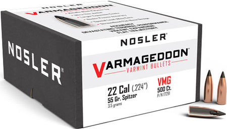 Nosler 22 Cal .224 55gr Varmageddon Tipped Reloading Bullets 500ct