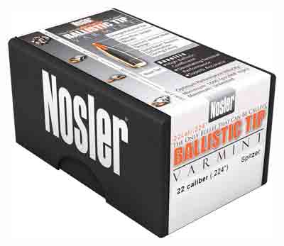 Nosler 22 Cal .224 40gr Ballistic Tip Varmint Reloading Bullets 250ct