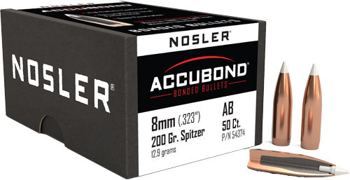 Nosler 8mm .323 200gr AccuBond Boat Tail Bullets 50ct